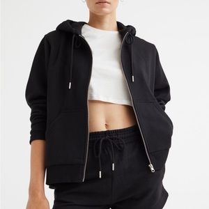 H&M Black Zip Up Hoodie
